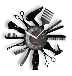 أدوات تصفيف الشعر اللون تغيير الجدار الخفيف على مدار الساعة صالون حلاقة متجر ديكور ساعة معاصرة هدية لتصفيف الشعر 2110272860979