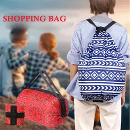 Shoppingväskor återanvändbara för livsmedelsbutiker Bolsas de compa shopper torbka Eco Sac Plage Washable Bolsa Tela Tote Tasche