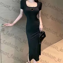 Sukienki zwykłe sukienka projektowa moda damska prade torba bez rękawów koszule z promocją topy płaska spódnica kobieta znana na imprezę letnia sukienka s-l 519