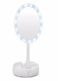 Makeup Mirror Oświetlone dwustronne próżność lustro kosmetyczne dla kobiet6091170