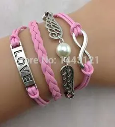 Wedding Bracelets Hot Selling multi-layer Braided Bracelets Handmade Braided Leather Bracelet Imitation Pearl Bracelet Karma Bracelets