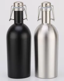 Hip Flasks Creative 64oz BPA 304 Stainless Steel Whisky Flagon Portable Alcohol Wine Bottle Flask Drinkware6844674