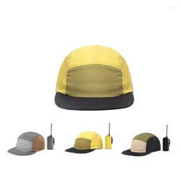 Caps de bola japoneses podem ser armazenados chapéu de beisebol ao ar livre, homens e mulheres de cinco painéis, coloração contrastante de cola de coloração contrastante, secagem rápida
