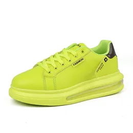 Sapatos de tábua casual masculino com almofada de ar jovem azul laranja verde lúpter tênis de top