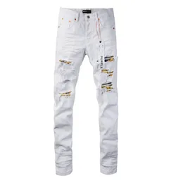 Jeans de jeans de marca roxa jeans jeans jeans americanos high street hole jeans roxo jeans jeans ruína robin calça religião pinta mais alto inventário 6563641