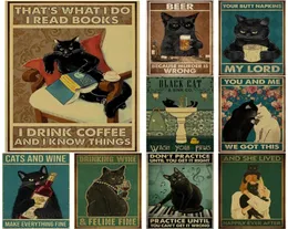 금속 페인팅 빈티지 재미있는 고양이 포스터 일상 생활 당신의 엉덩이 냅킨 레트로 공예 벽 스티커 홈 바 카페 장식 선물 아트 4776540