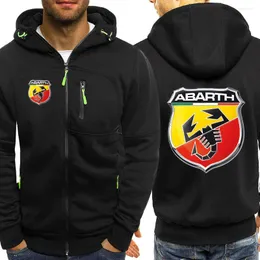 هوديز رجال Abarth Brands طباعة مخصصة الشرير غير الرسمي ألوان رجل السترة سترة Zipper Leisure Sportshirts