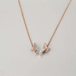 Swarovskis Necklace Designer Women Women Original Quality Luxury Fashion Pendant Rose Gold Gold Goldro Fullfly Collari Butterfly Collar Catena