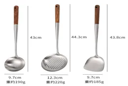 PCS Kitchen Cooking Utensil Set mit Wok Spatel und Ladleskimmer Ladle Tool Tares Sets5594594