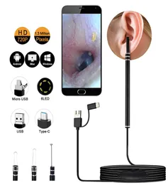 EPACK In Ear Cleaning Endoscope Spoon Mini Camera Ear Picker Ear Wax Removal Visual Mouth Nose Otoscope Support Android PC3346663