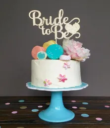 Bridal Shower Cake Topper Bride to Be Cake Topper Decorazioni per la doccia da sposa Decorazioni di fidanzamento Forniture per feste di nozze8736524