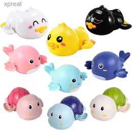 Bath Toys Baby shower toy swimming bathing duck water game cartoon animal whale sea turtle classic childrens winding toyWX