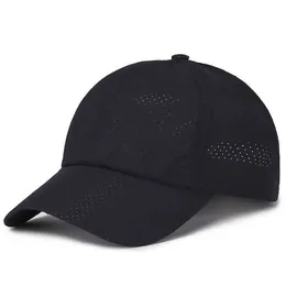 Caps de bola 2022 Novo chapéu de beisebol da rede seca rápida do verão com ossos do sol do sol respirável e externo ajustável Q240429