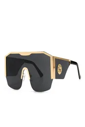 Gorąca luksusowa marka Digner Women Man Metal Rimls Fashion Sunglass Newt 2021 Włoski duże okulary przeciwsłoneczne 9316453