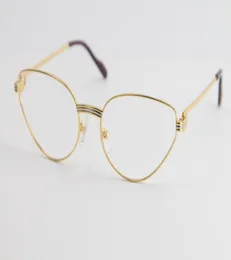 Occhiali ottici in oro di alta qualità maschile grandi occhiali a occhio quadrato Donne progettano occhiali modelli classici con box4094146