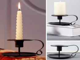 Retro Taper Candlestick Holder Iron European Style Candlesticks حامل شمعة للحفلات عيد ميلاد عيد الميلاد HH925236818111