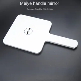 High-end Online Celebrity Mirror Makeup Mirror Hairdressing Mirror Dental for Beauty Salons Hand-Hold Mirror Generous Small Square Simple