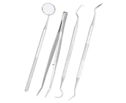 4pcspack Dental Hygiene Tools Комплект для стоматологического набора стоматологического зонда зеркальные серп -склеры пинцеты.