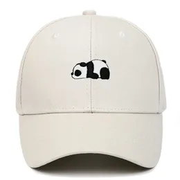 Caps de bola Panda Baseball chapéu hip hop bordado desenho animado animal masculino snapack algodão kpop curva sunhat envio direto q240429