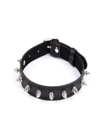 Mabangyuan Spiked Dog Slave Sex Collar Performance Feminino Bondage Produto Adulto Capa pescoço colar de couro Toy9185586