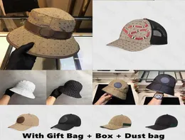 Für Geschenk mit Schachtel Geschenktasche Staubbeutel 2021 Designer Bucket Hats Cap Beanie für Herren Womens Baseball Caps Golf Snapback Geizige Brim 3452594