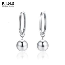 F.I.N.s Orecchini in argento sterling minimalista S925 Donne a palla rotonda auricolari staccabili Accessori per gioielli a goccia fine 240428 240428