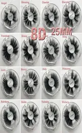 25mm 5d Mink Eyelashes 16 Styles 1 زوج سوبر طويل طبيعية سميكة 25 مم 100 مينك رموش LifeLike المصنوعة يدويًا 7705232