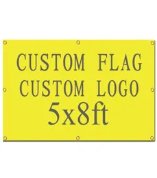Digital Printing High Quality Custom Design Flag 5x8ft 100 Polyester Banner With Metal Grommets Anpassade FLAG4610366