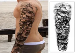 Mershine 16 fogli pieni e mezzo braccio impermeabile tatuatore falso temporaneo adesivi di immagini uniche o body art totem espressi per M7354541