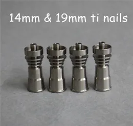 Titanium Domleles Nail GR2 14mm 19mm أدوات مفصل ذكر الذكور Carb Cap Dabber Grade 2 Ti Nails6287112