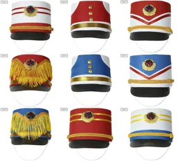 Berety Marching Band Hat Drum Major nowości Men39S luksusowy żołnierz dzieci stylowy scena występ cosplay cap5624294