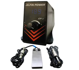 WholeProfessioanl Tattoo Power Supply Conjunto de alimentação Mini Elfin Tattoo Power Supply LCD Digital Pedal Pedal Switch Cord Tattoo S7924161