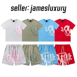 1 : 1 Mens Syna World Short Set Men Track Synaworld Tracksuit Setset 반바지 및 T 셔츠 세트 남성 세트 남성 세트 여름 세트 디자이너 티셔츠 Tshirts 디자이너 남자 티셔츠