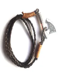 Vintage Style Charm Armband Viking Feel Axe Anhänger unterschiedliche Farbseilkette Persönlichkeit Schmuck Zinklegierung Drop2280006