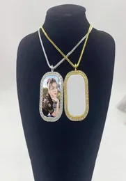 50pcslot Sublimation Blank Necklace 보석 펜던트 두꺼운 체인이있는 펜던트 및 프로모션 광고 선물 7351196 삽입