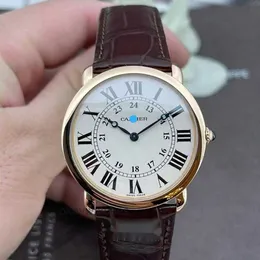 Unisex Diales Автоматические рабочие часы Carter 950 миллионов Нью -Лондон 18K Rose Gold 36 мм механические нейтральные часы W6800251