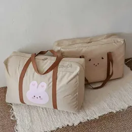DIAPER Väskor Cartoon Mommy Bag stor kapacitet Kindergarten Quilt Storage Bag Moving Artifact Oxford Bag Essential for Outdoor Travel D240429