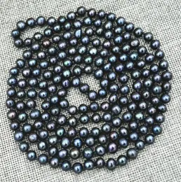 New 78mm Black real akoya Tahiti Cultured Pearl Necklace 50INCH7913560