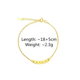 Kettenminimalist Transfer Perlen Armband für Frauen koreanische Goldfarbe Ball Charmalme Armband für Frauen Mode Schmuck Accessoires Party