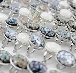 Renk 20 adet gümüş kaplama moda modaya uygun basit parmak yüzüğü takılar kadınlar için ucuz fabrika 9758887