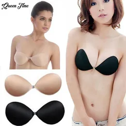 Bras Sexy Sujetador Women's Bra Invisible Push Up Self-Adhesive Silicone Seamless Front Closure Sticky Backless Strapless 238l