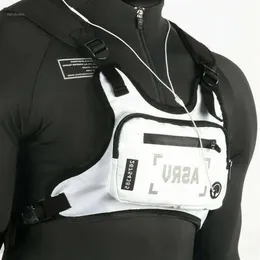 男性用ファッションリグウエストバッグヒップホップストリートウェア機能戦術的な胸電話バッグ男性ファニーパックカジュアル1293xルーレイバッグマルボンクーラー