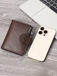 Men Wallet Spring 2024 New Cross border Hot Selling Business Men's Short Wallet with Large Capacity, Multi Card Position Wallet Credit Card Bag and handbags