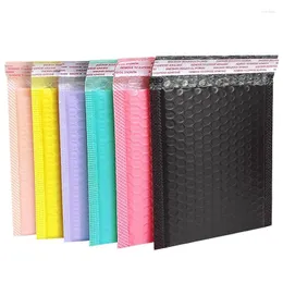 Depolama Çantaları 50pcs Bubble Mailer Kendi Seal Seal Pembe Yastıklı Posta Zarfları Hediye Sarma Ambalaj Çantası Küçük İşletme Malzemeleri