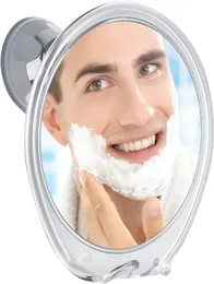 Зеркало для душа без тумана для бритья крючка для бритвы 360 градусов Всаждающая чашка для ванной комнаты тумано -туманное стекло Мужчины W99168412715984