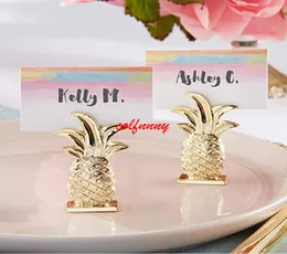 100pcs Mini Gold Gold Pineapple Table Place Holder Número do número do menu Stand para Wedding Favor Party Event Party Decoration F0514021671912
