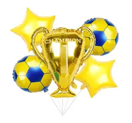 Balões de alumínio 1set alumínio Troféu Golden Trophy Star Football Festival Winner Helium Balloons Kids Room Decorações3937625