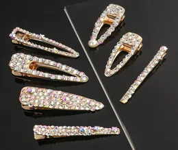 Gold Bling Hair Clips Barrettes Simple Crystal Bobby Pins Clip for women girls fashion jewelry will and sandy6289233
