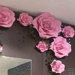 40CM 16quot Big Foam Rose Flower For Wedding Stage Background Door Decorative Flowers Party Decoration Supplies 42 Colors8423481