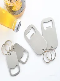 فتحات زجاجة من الفولاذ المقاوم للصدأ المحمولة فتحات بسيطة bevereber bottleopener keychain explice أدوات المطبخ الإبداعية T9I0013755119231